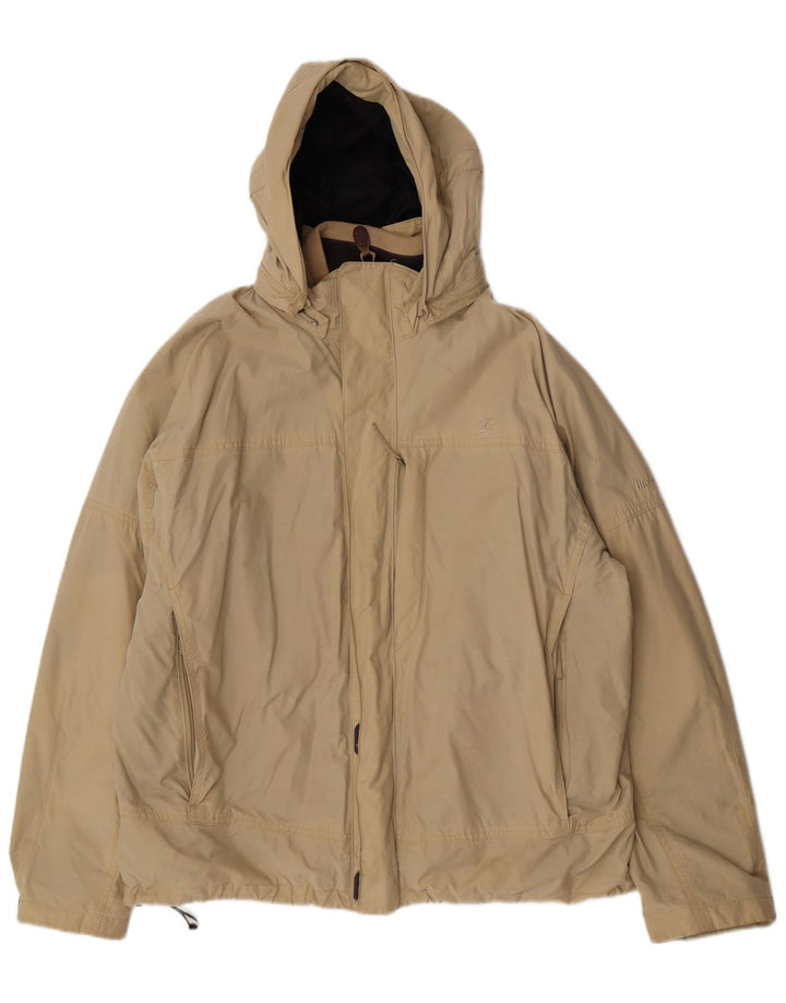 Jachetă de vânt cu glugă Timberland pentru bărbați UK 42 XL poliester bej