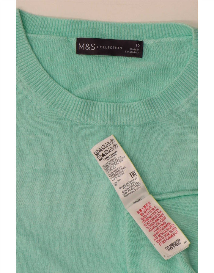 Pulover pentru femei Marks & Spencer, cu gât de barcă, UK 10 mic turcoaz