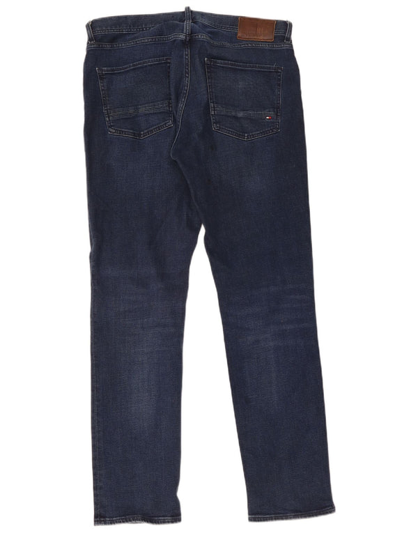 Tommy Hilfiger Mens Denton Straight Jeans W34 L32 Navy Blue Cotton