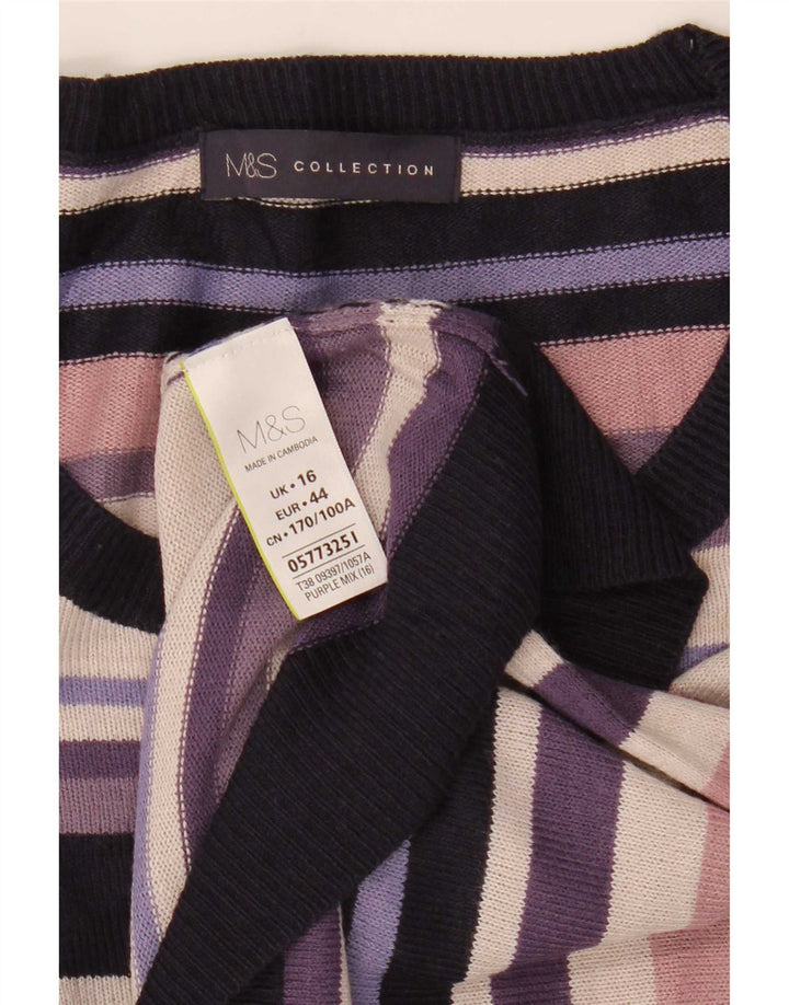 Pulover pentru femei Marks & Spencer cu gât cu barca UK 16 mare, multicolor