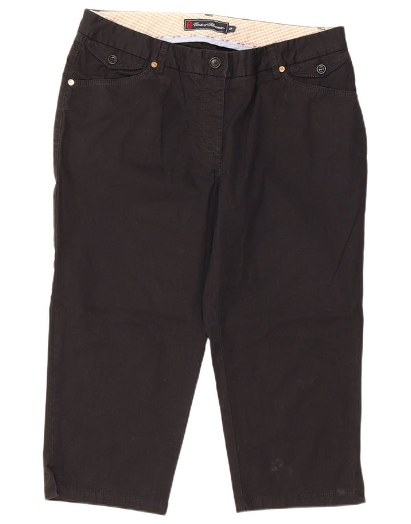 Pantaloni capri drepti pentru femei Conte of Florence IT 48 XL W34 L20 Negri