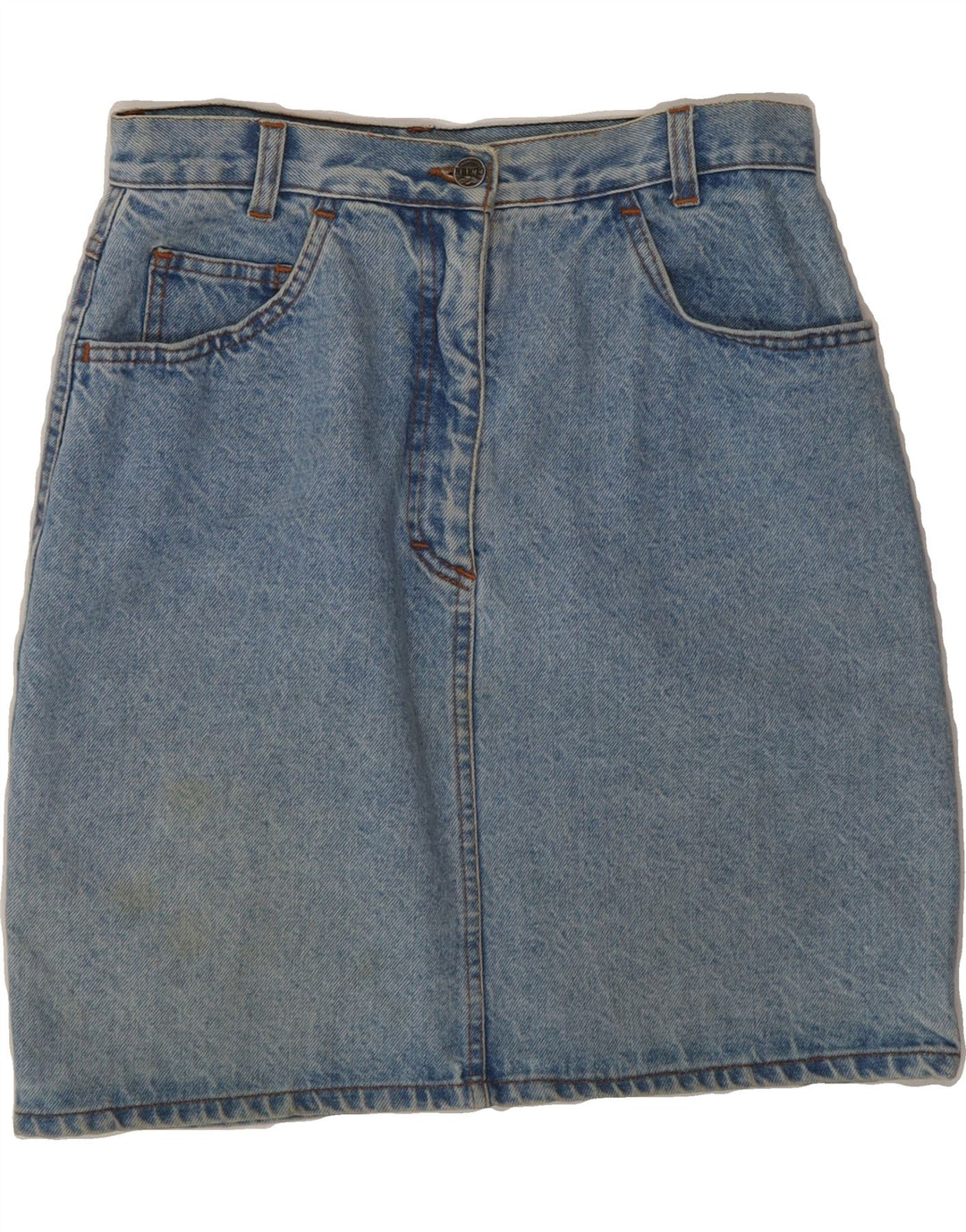 CLARK Womens Denim Skirt W28 Medium  Blue Vintage CLARK and Second-Hand CLARK from Messina Hembry 
