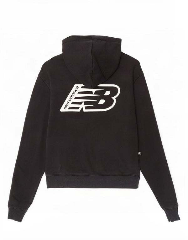 Pulover cu glugă cu grafică New Balance pentru bărbați, mare, negru, bumbac