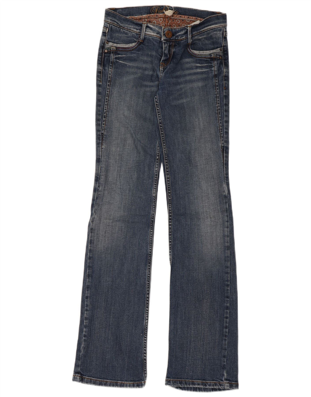 Blugi pentru femei Fishbone Bootcut W28 L33 Bumbac albastru