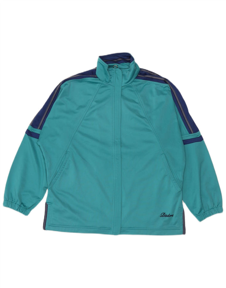 Jachetă de trening Diadora pentru femei UK 12 Medium Turcoaz Colorblock