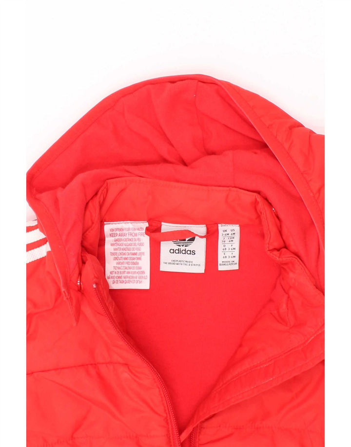Jachetă căptușită cu glugă Adidas Baby Boys 3-6 luni Poliester roșu