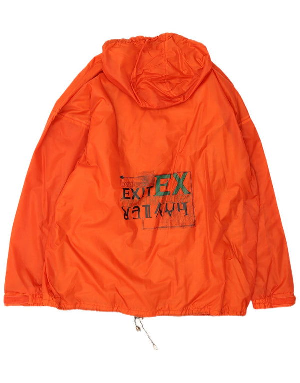 Jachetă vintage pentru bărbați, cu glugă, cu glugă, UK 42 XL Orange Sports