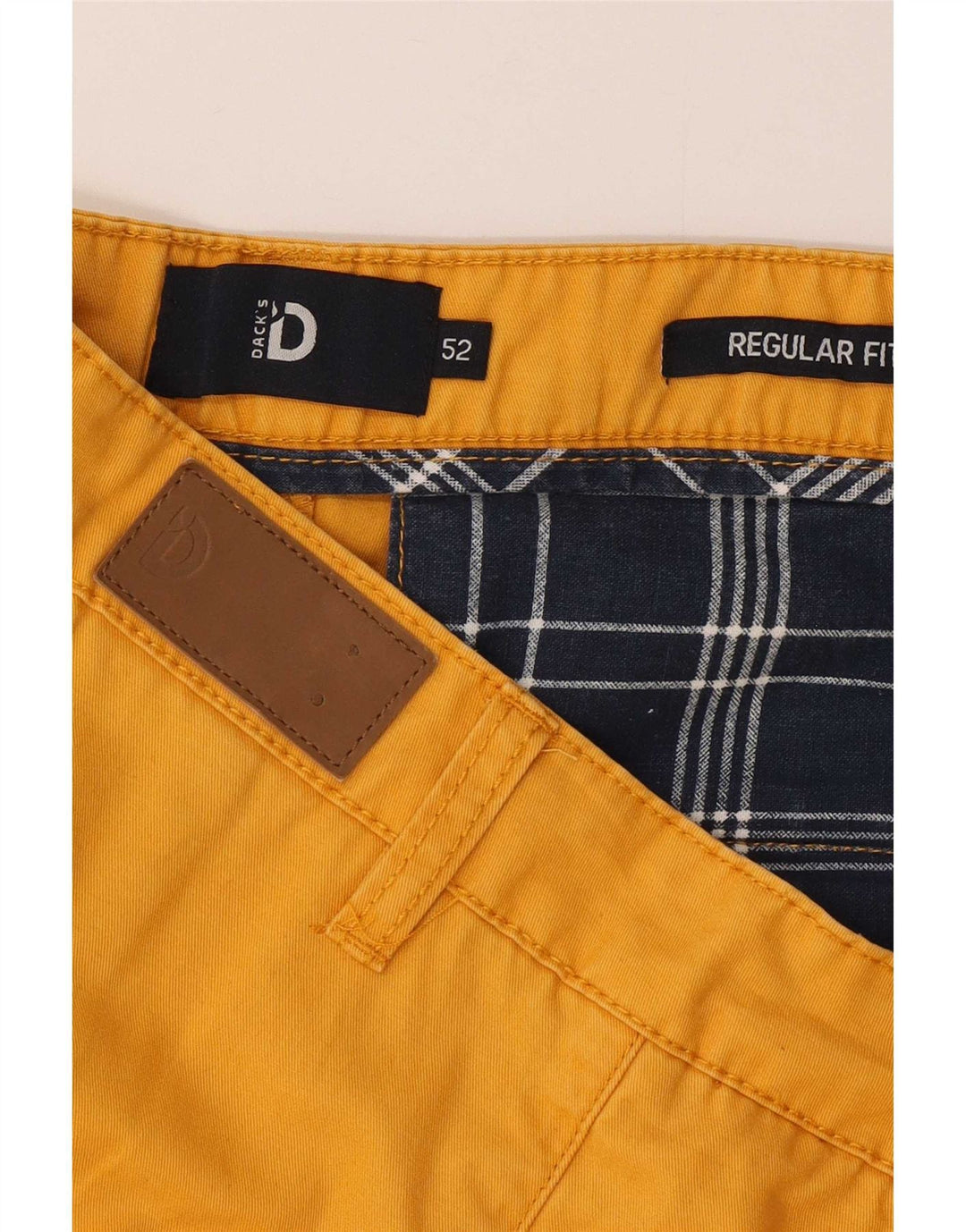 Pantaloni scurți chino Dack's Regular Fit IT 52 XL W38 Bumbac galben