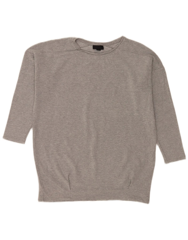 Topshop pentru femei supradimensionat cu mâneci 3/4 UK 12 Medium Gri Viscose
