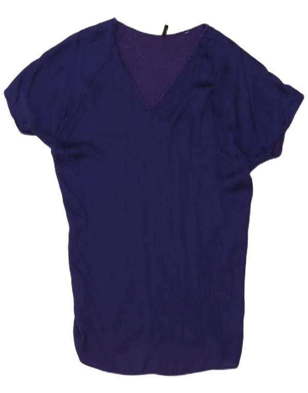 Rochie de bază Benetton pentru femei, cu croială relaxată, UK 14 Medium, bleumarin, viscoză