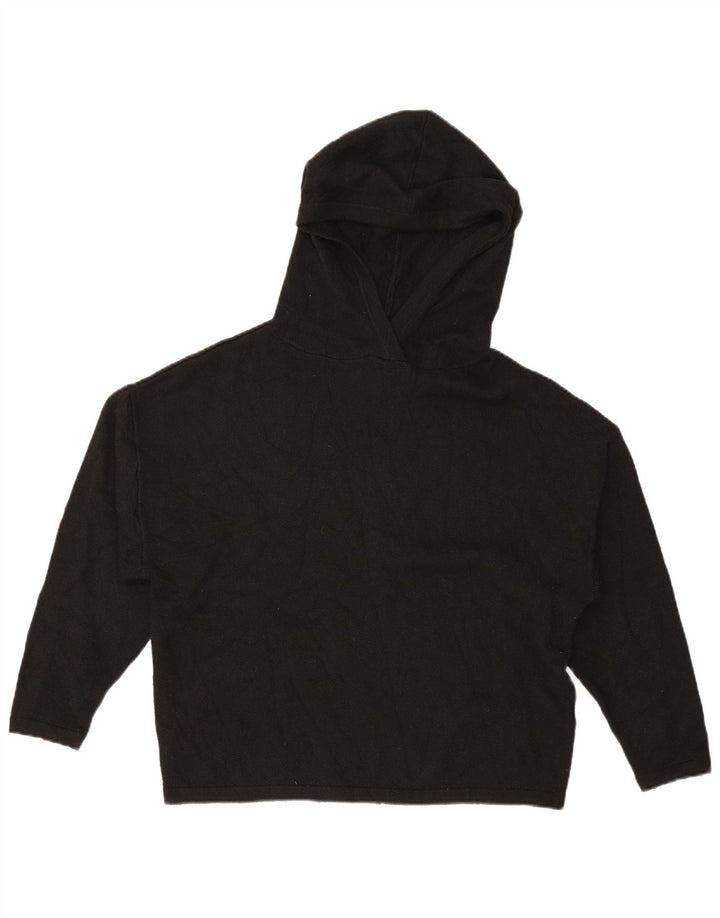 JACK WILLS Pulover cu glugă pentru femei UK 8 Poliester negru mic