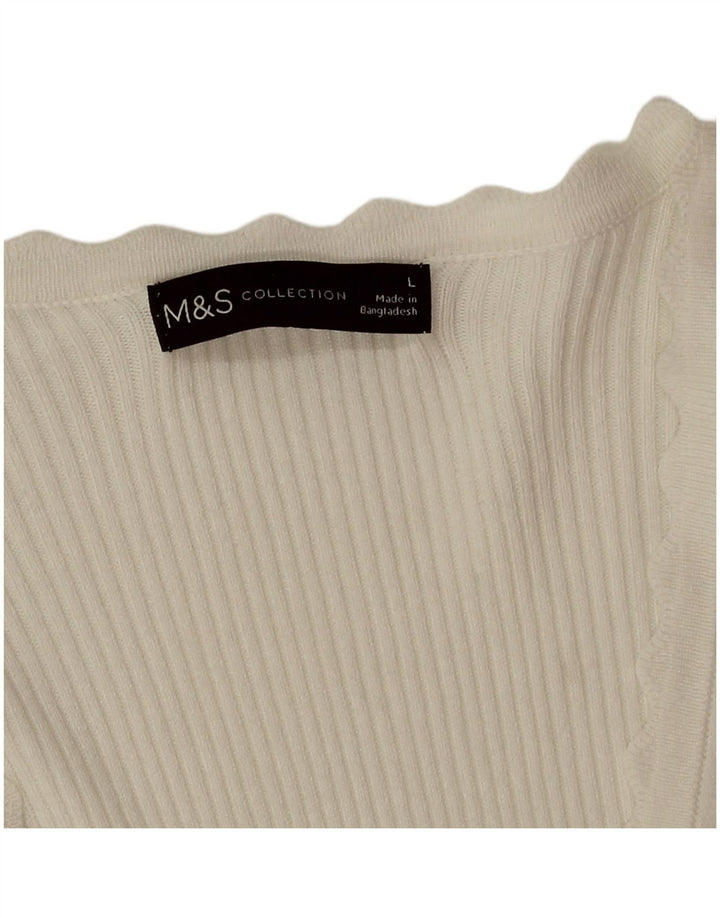 Tricou pentru femei Marks & Spencer Top UK 16 Large White Viscose