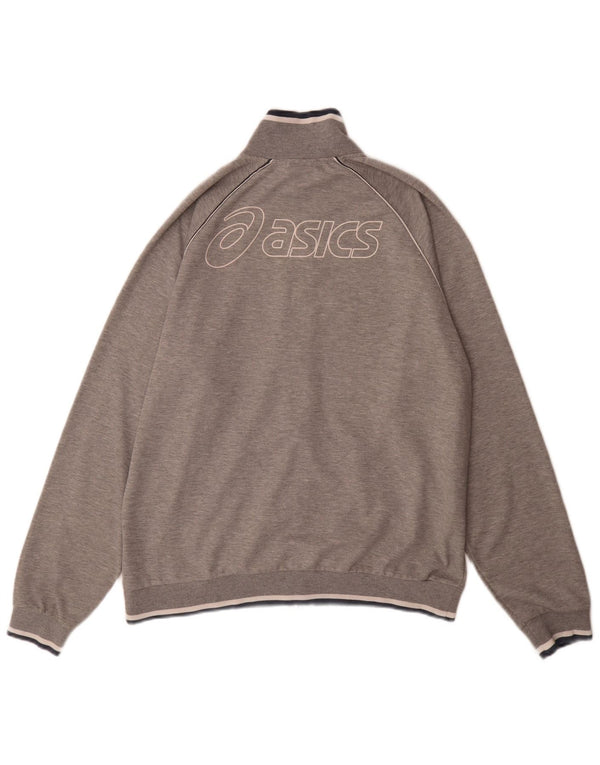 Jachetă de top pentru trening grafic Asics pentru bărbați XL, gri poliester, sport