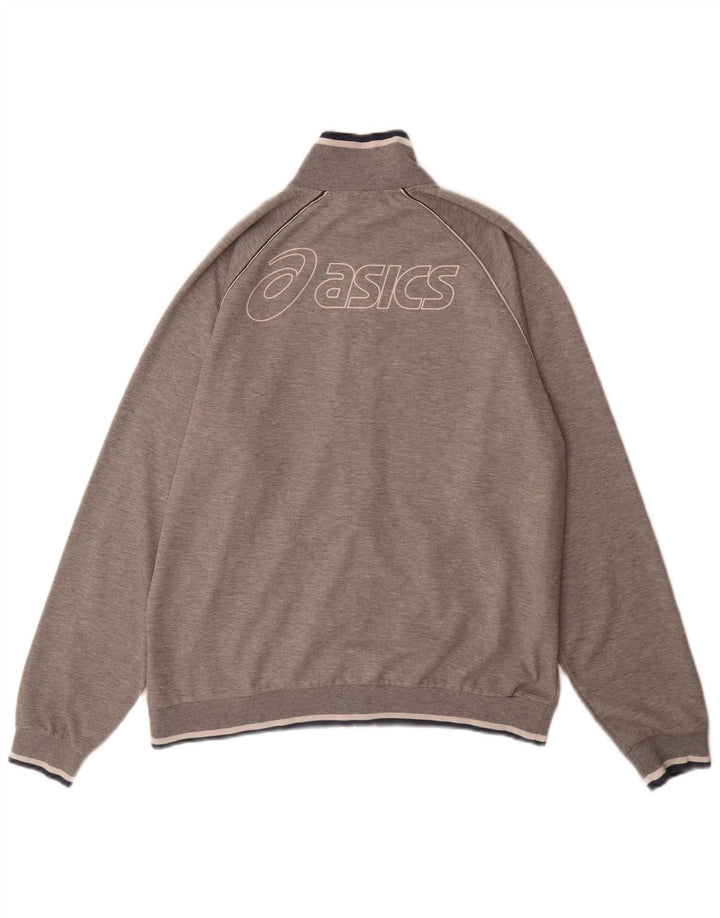 Jachetă de top pentru trening grafic Asics pentru bărbați XL, gri poliester, sport