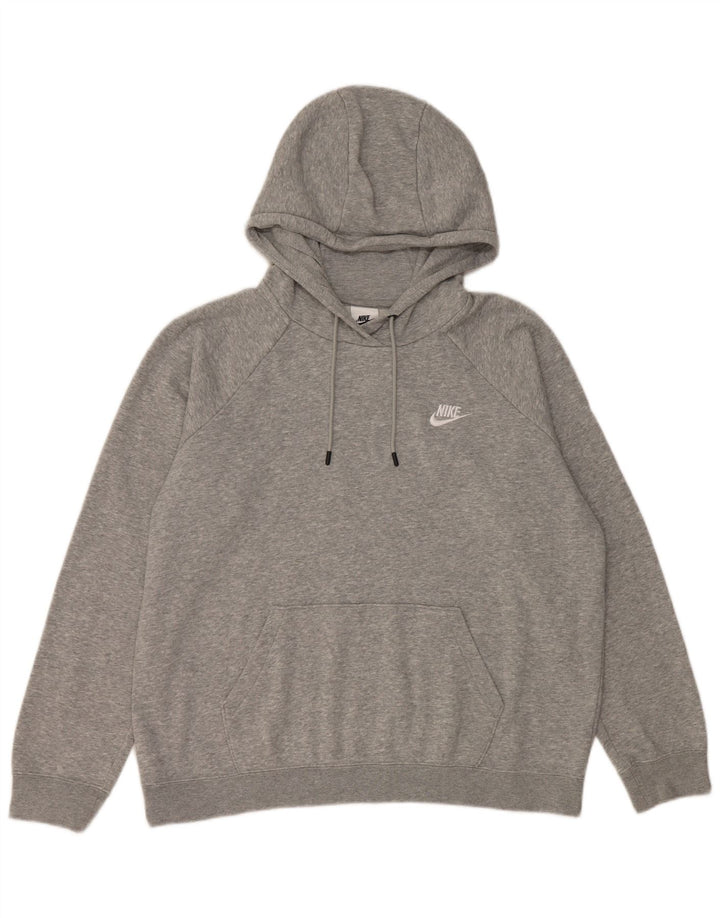 Pulover Nike pentru bărbați cu glugă, mare, gri bumbac cu pete