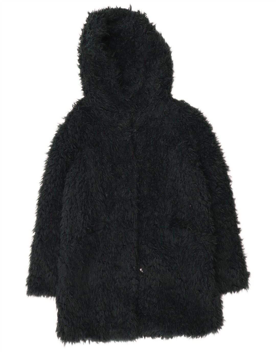 Pardesiu cu glugă pentru femei Teddy Zara UK 14 verde mediu