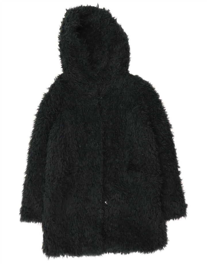 Pardesiu cu glugă pentru femei Teddy Zara UK 14 verde mediu