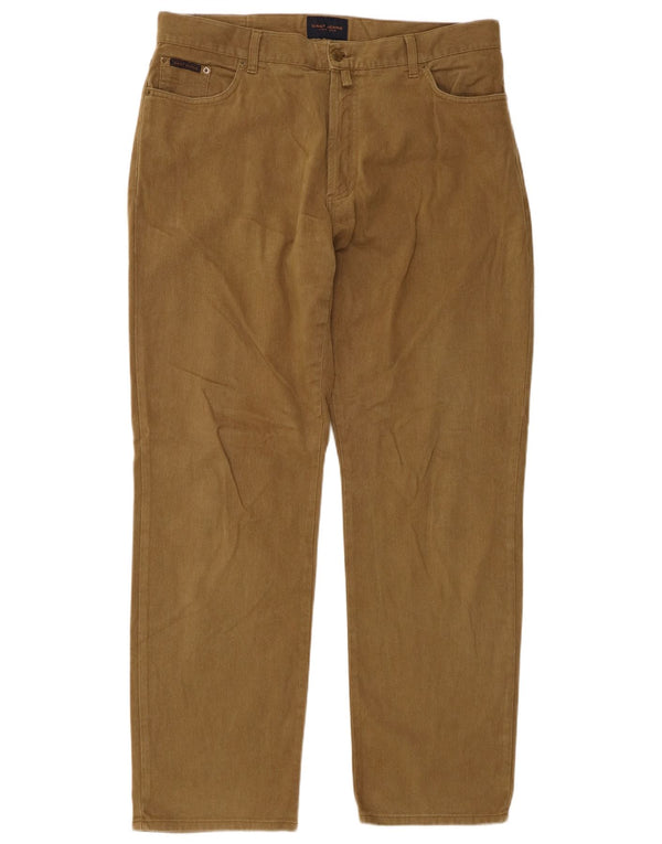 Pantaloni casual drepti pentru bărbați Gant L40 L34 Bumbac kaki