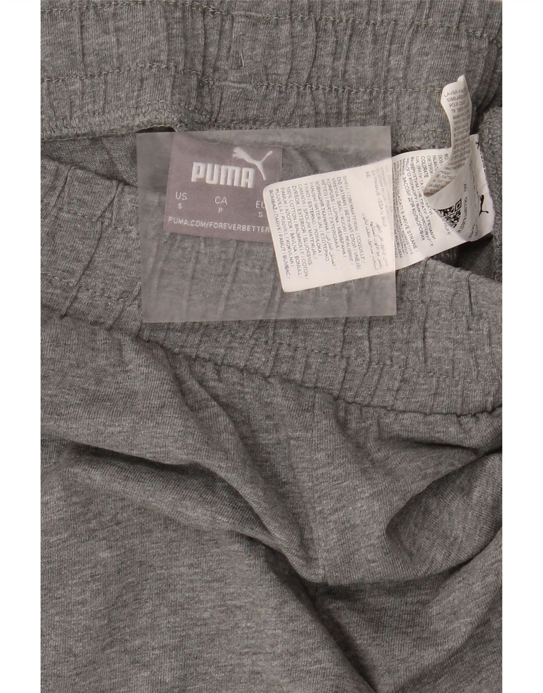 Pantaloni scurti sport Puma pentru bărbați, bumbac cu pete mici, gri