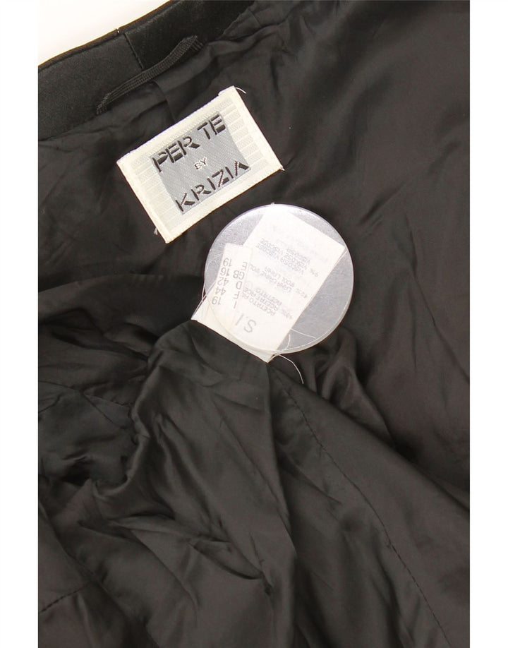 Sacou blazer pentru femei Perte by Krizia, cu 1 nasture, UK 16, mare, negru, acetat