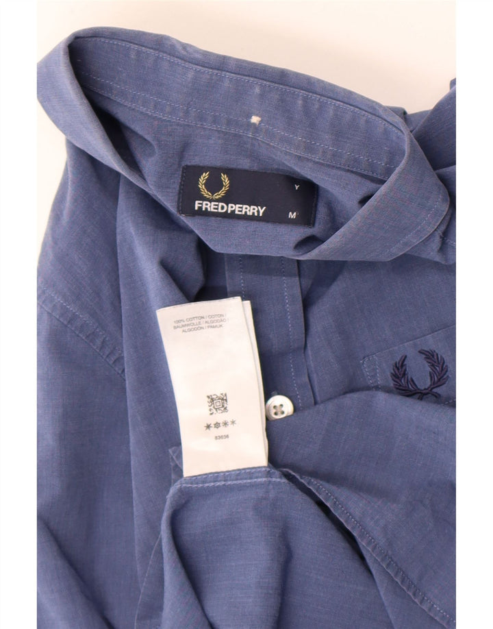 Cămașă Fred Perry Băieți 10-11 Ani Bumbac Albastru