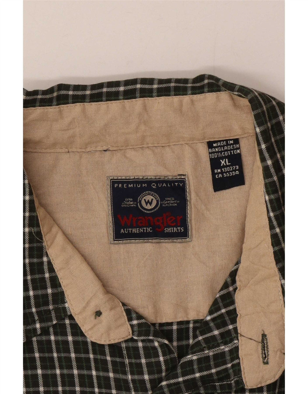 Cămașă de flanel pentru bărbați Wrangler, XL, verde Check
