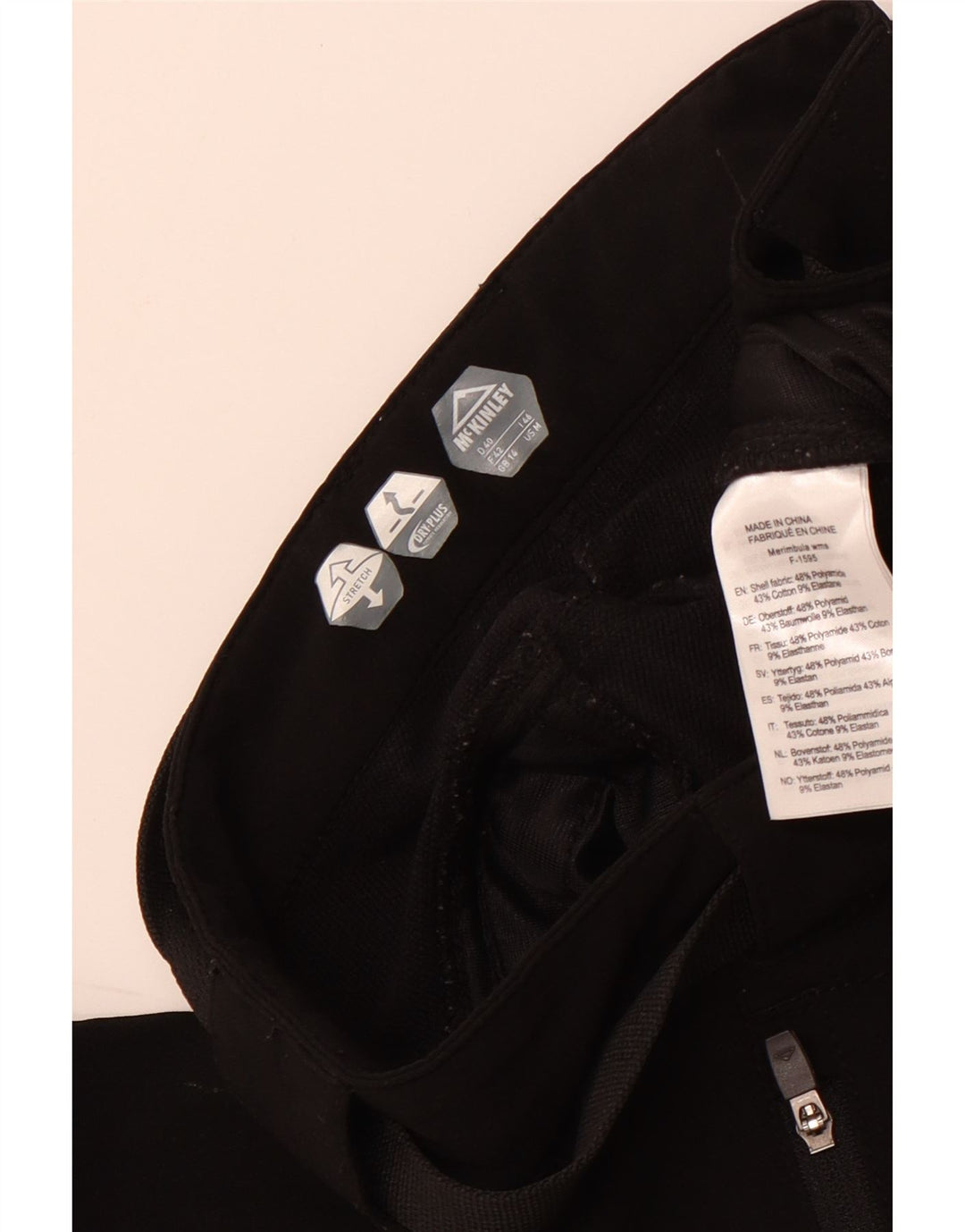 Pantaloni casual drepti pentru femei MCKINLEY UK 14 Large W32 L31 Negru