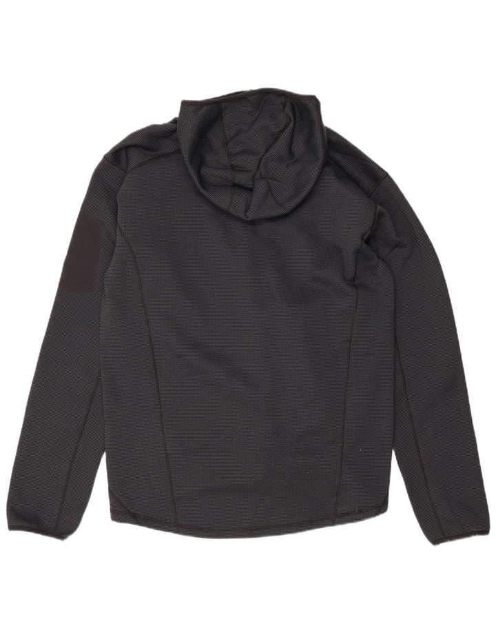 Berghaus Pulover cu capotă cu fermoar pentru bărbați, mare, albastru, poliester cu pete