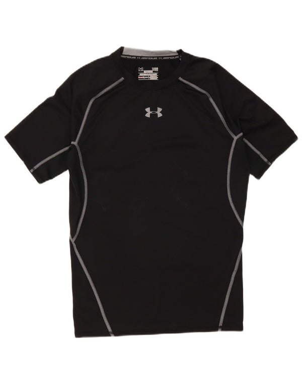 Tricou grafic Under Armour pentru bărbați Heat Gear Top mare negru