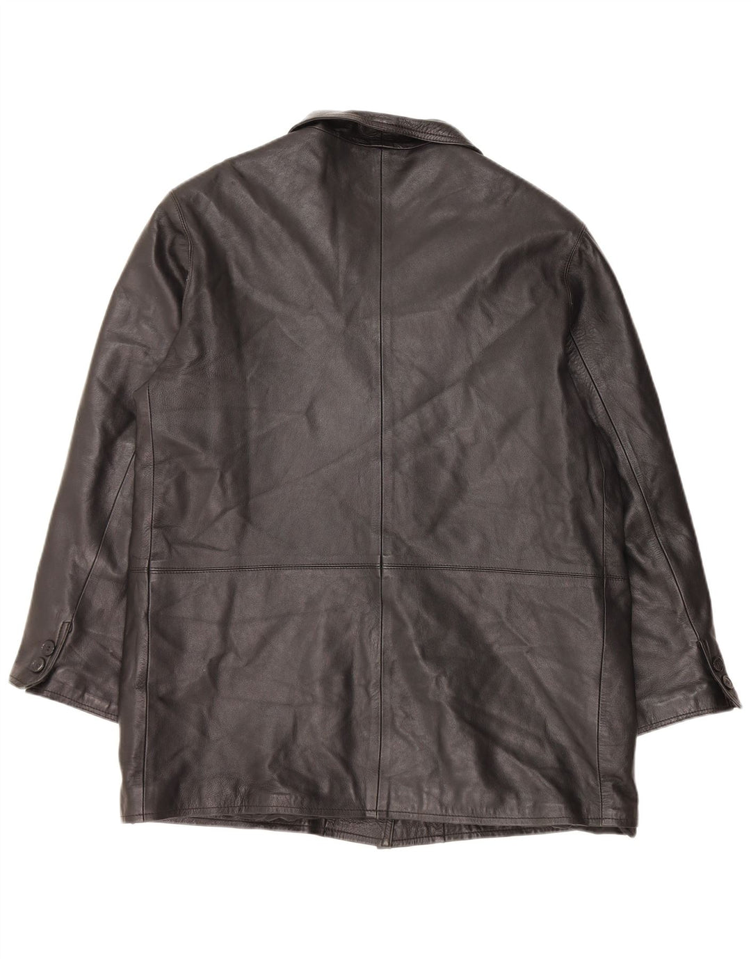 Palton din piele pentru femei VINTAGE IT 48 XL din piele neagră