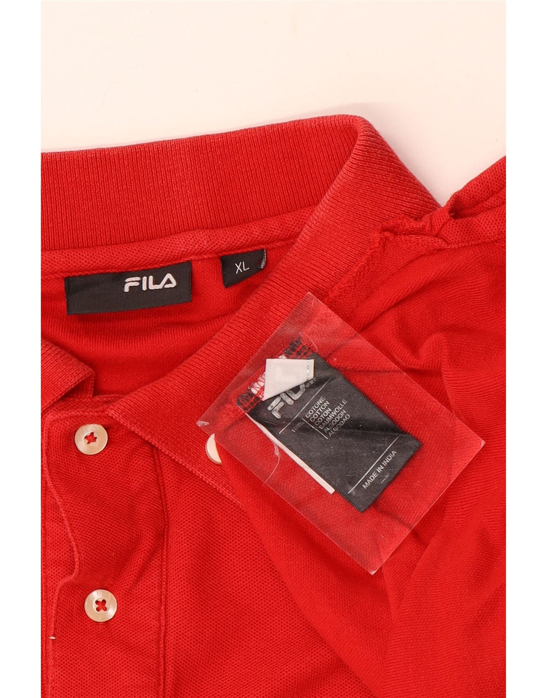 Tricou polo pentru bărbați FILA XL bumbac roșu