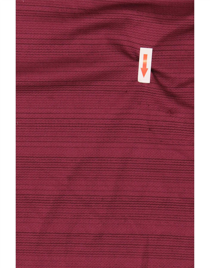 Tricou pentru bărbați Nike Dri Fit Top mare din poliester cu dungi bordeaux