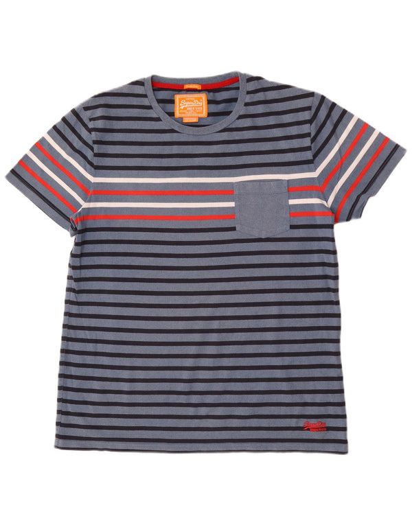 Tricou pentru bărbați Superdry Top 2XL, bumbac cu dungi albastre