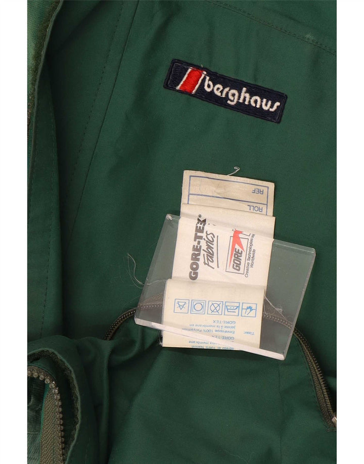 Pelernă de ploaie cu glugă pentru bărbați Berghaus UK 38, nailon verde mediu
