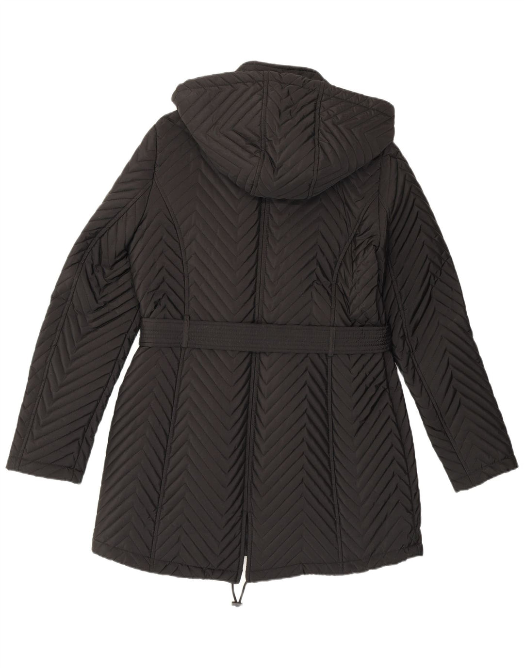 Dkny Jachetă de vânt cu glugă pentru femei UK 12 Medium Black Chevron
