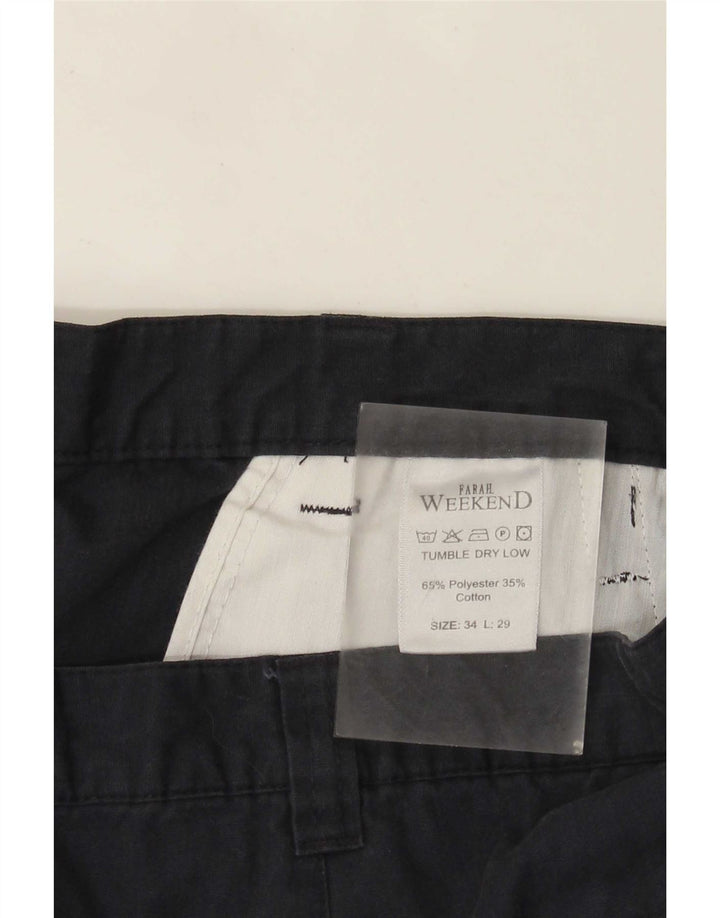 Pantaloni chino drepți de weekend pentru bărbați Farah L34 L29 Poliester bleumarin