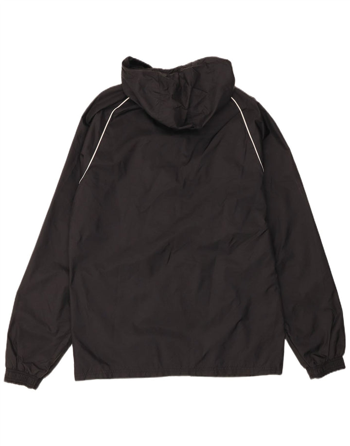 Jachetă de ploaie cu glugă pentru bărbați Adidas UK 36 Nylon mic negru