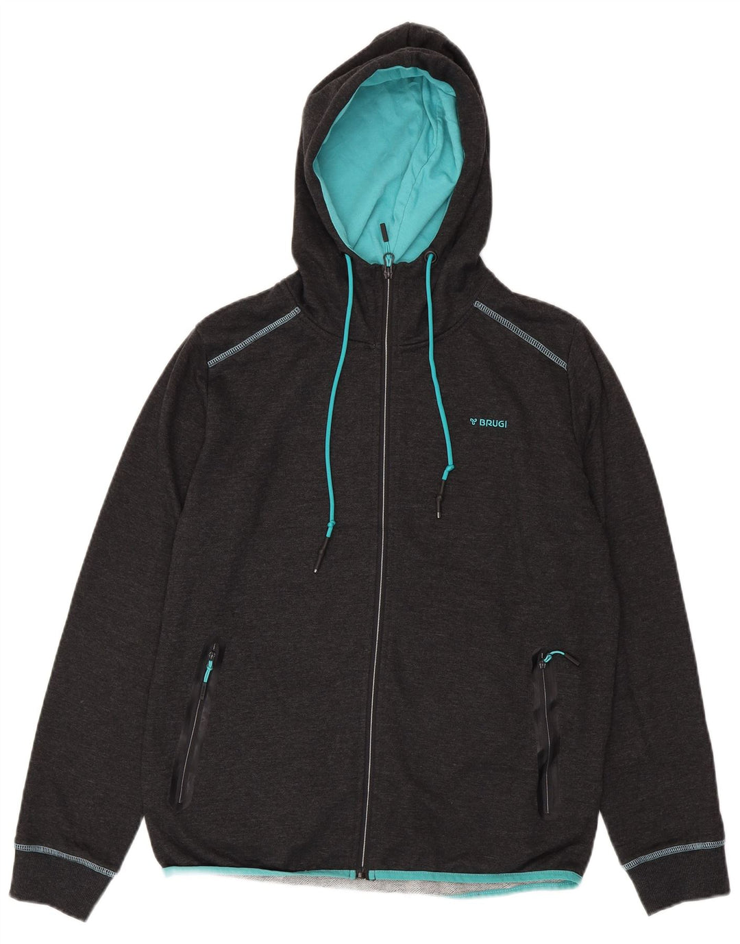 Pulover BRUGI pentru femei cu fermoar, UK 18 XL, gri