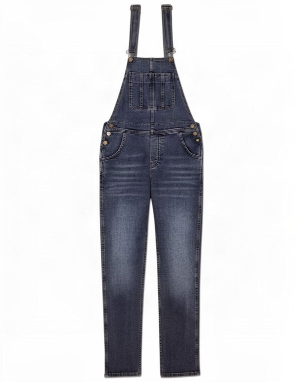 Fat Face Womens Lewes Dungarees Blugi slim UK 10 Small W34 L27 Bleumarin