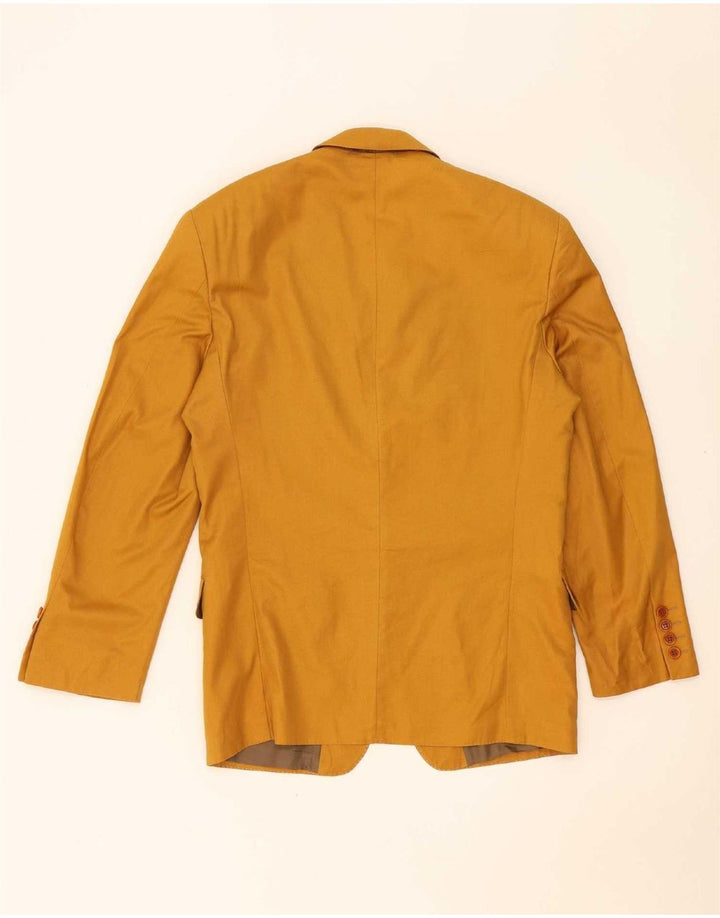 Costum pentru bărbați vintage, 2 nasturi, 2 piese IT 48 Medium L32 L32 Bumbac galben