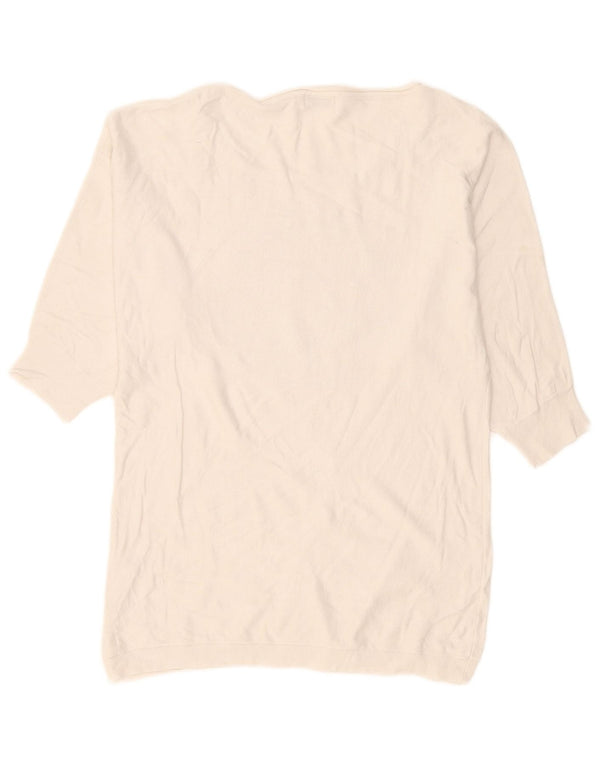 Pulover supradimensionat pentru femei Guess cu decolteu cu barcă, UK 6 XS, alb