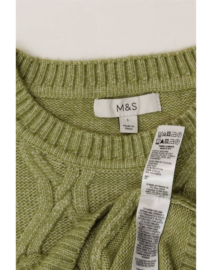 Marks & Spencer Womens Vest Tank Top UK 16 Poliester verde mare