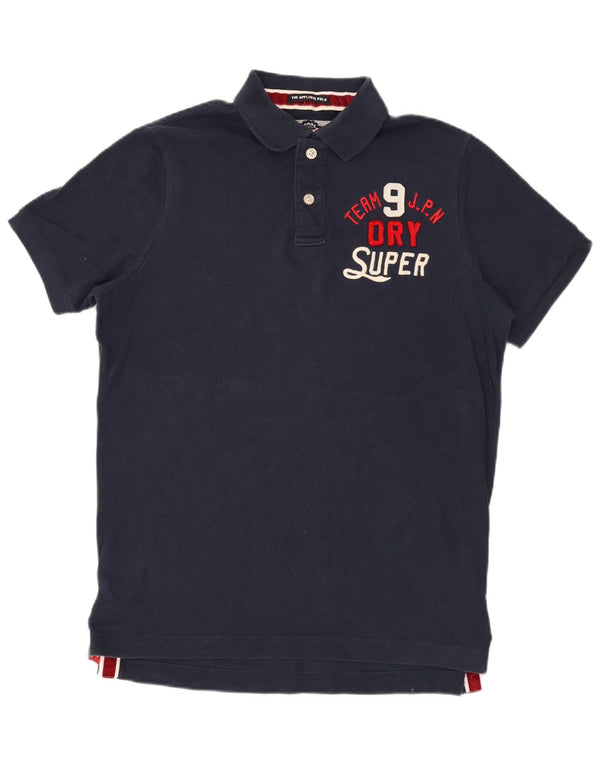 Tricou polo grafic pentru bărbați Superdry 2XL, bumbac bleumarin