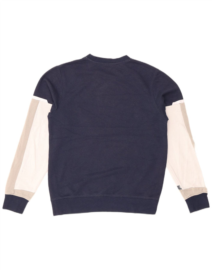 JACK & JONES Hanorac pentru bărbați Pulover mic, bleumarin, bumbac color bloc