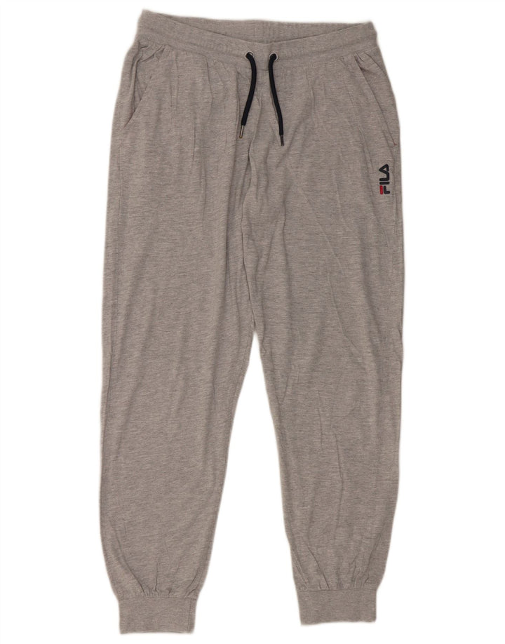 Pantaloni de trening Fila pentru bărbați Joggeri mari, gri bumbac