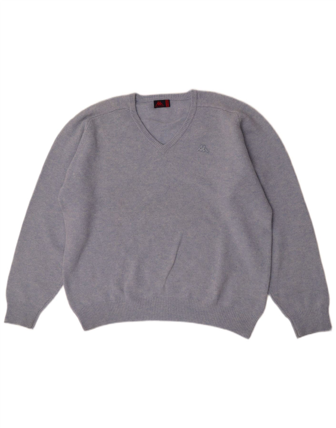 Pulover pentru bărbați Kappa cu decolteu în V, 2XL, lână virgină albastră