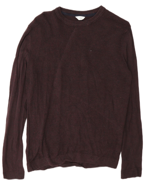 Pulover Jack & Jones pentru bărbați Core Regular Fit, cu gât de barcă, burgundă medie