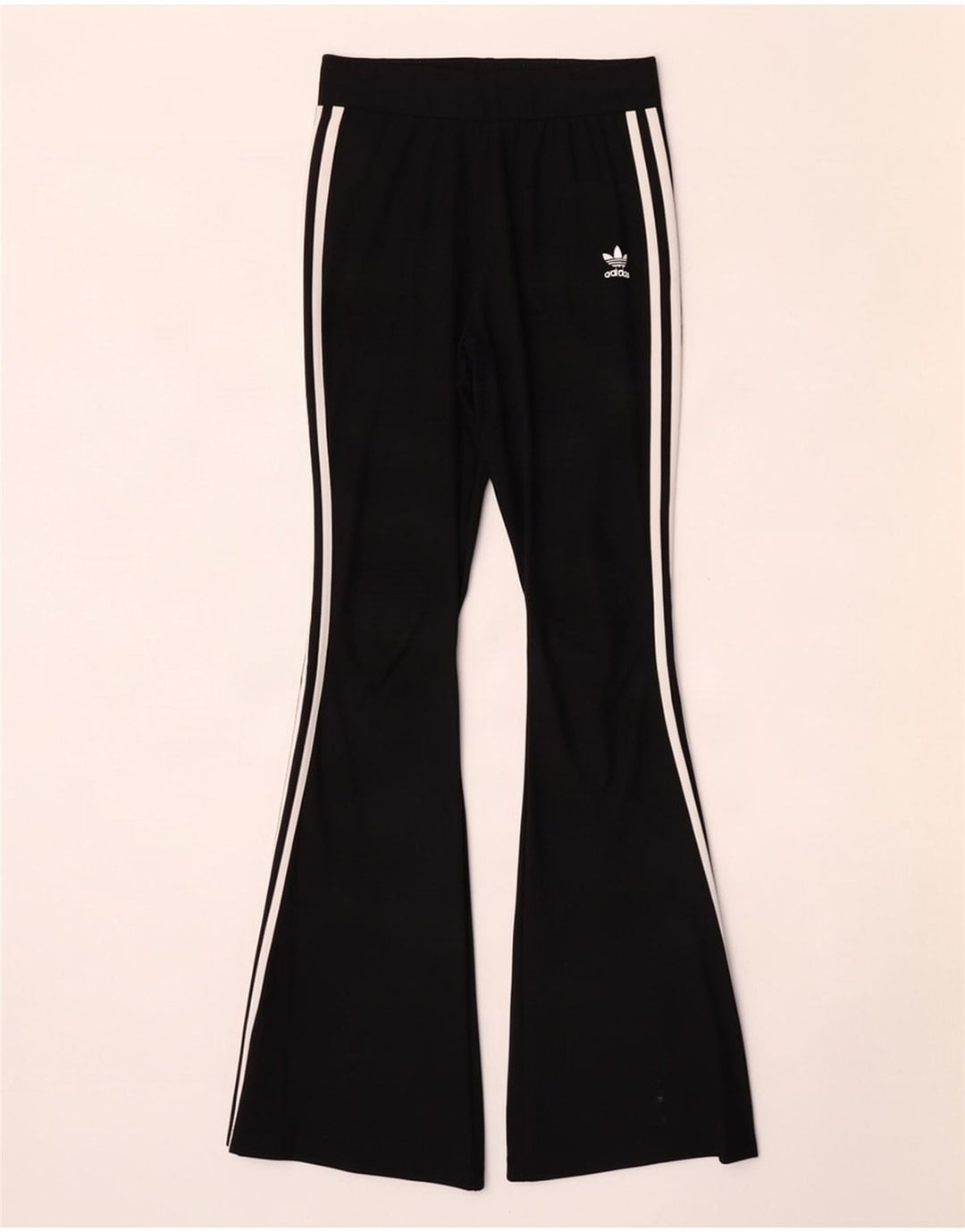 Pantaloni de trening Adidas Flare pentru femei UK 10 Poliester negru mic