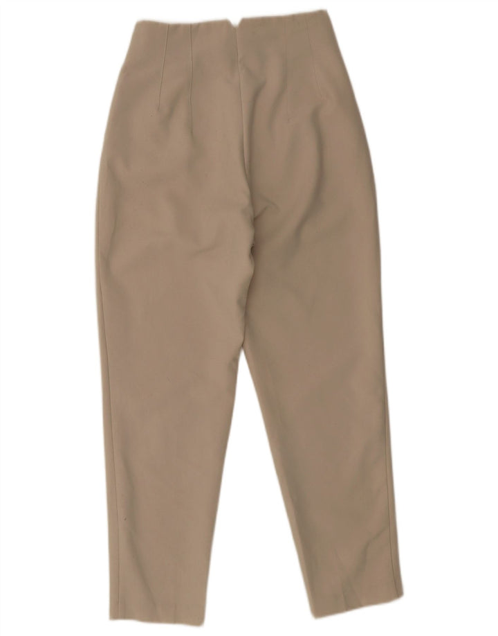 Pantaloni de costum conici pentru femei Zara Mici L26 L27 Poliester bej