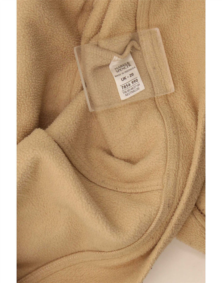 Jachetă fleece pentru femei Marks & Spencer UK 20 2XL poliester bej